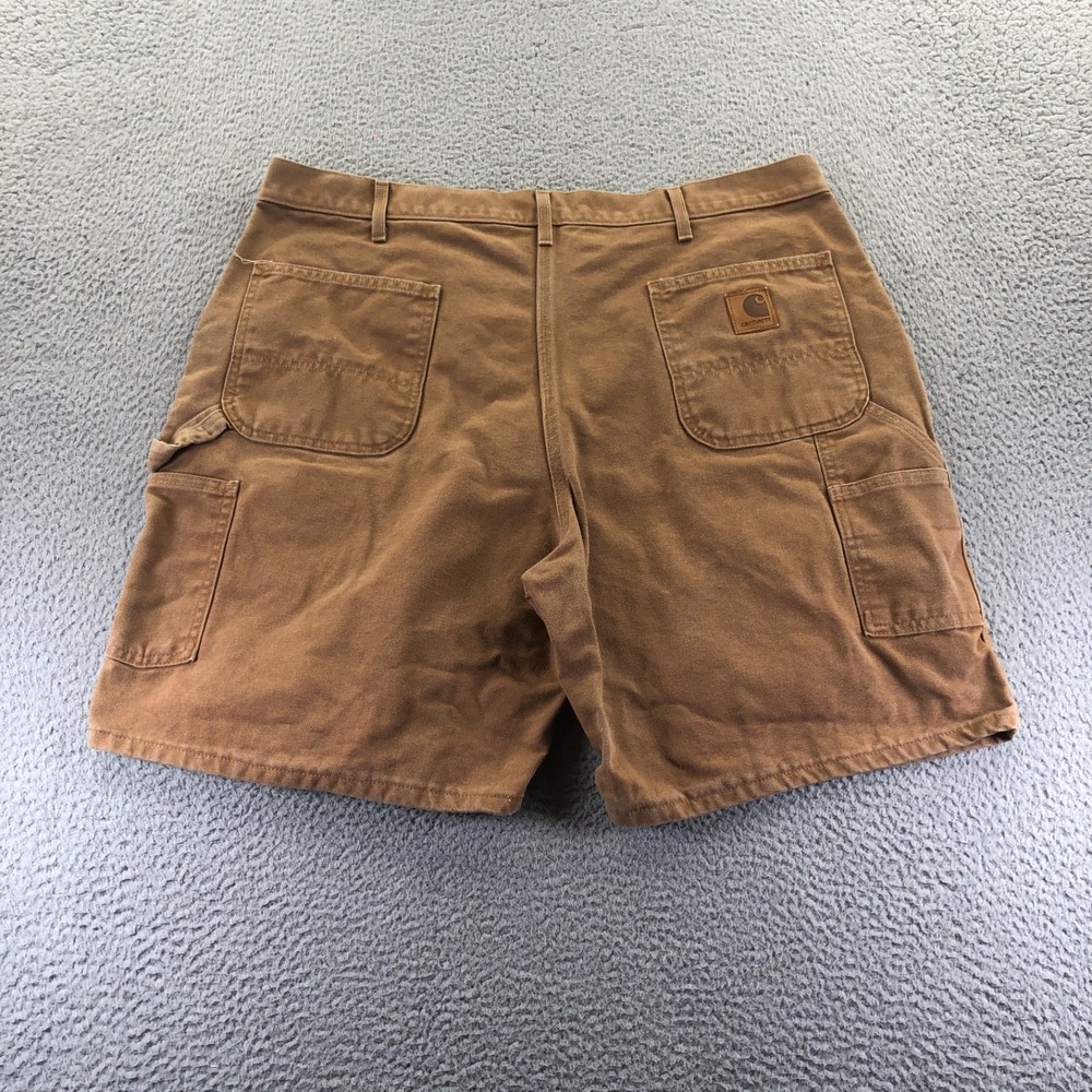 Vintage Carhartt Shorts Mens 40 Brown Duck Canvas Carpenter Union Made In USA - Picture 2 of 10